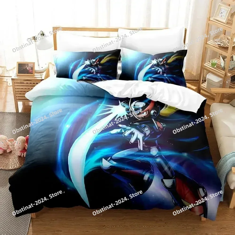 3d Anime Game Mega Man Zero Bedding Set Printed single Comforter Quilt Bed Duvet Cover Pillow Case 3 Pieces Sets Kids Adult Size