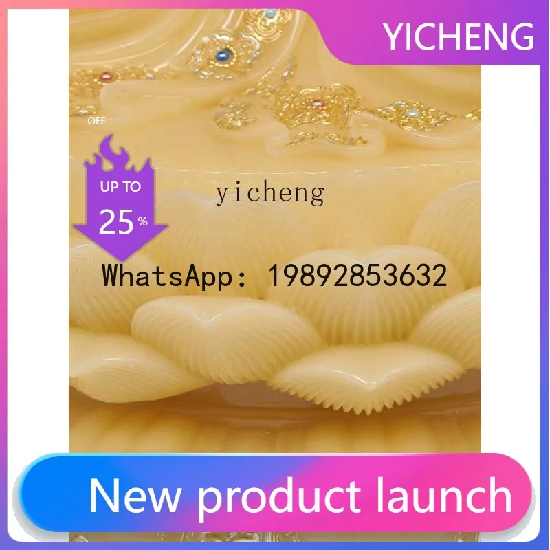 5zsp Guanyin Bodhisattva Buddha Statue Worship Guanyin Bodhisattva Sitting on Lotus Sakyamuni Buddha Ksitigarbha Ornament