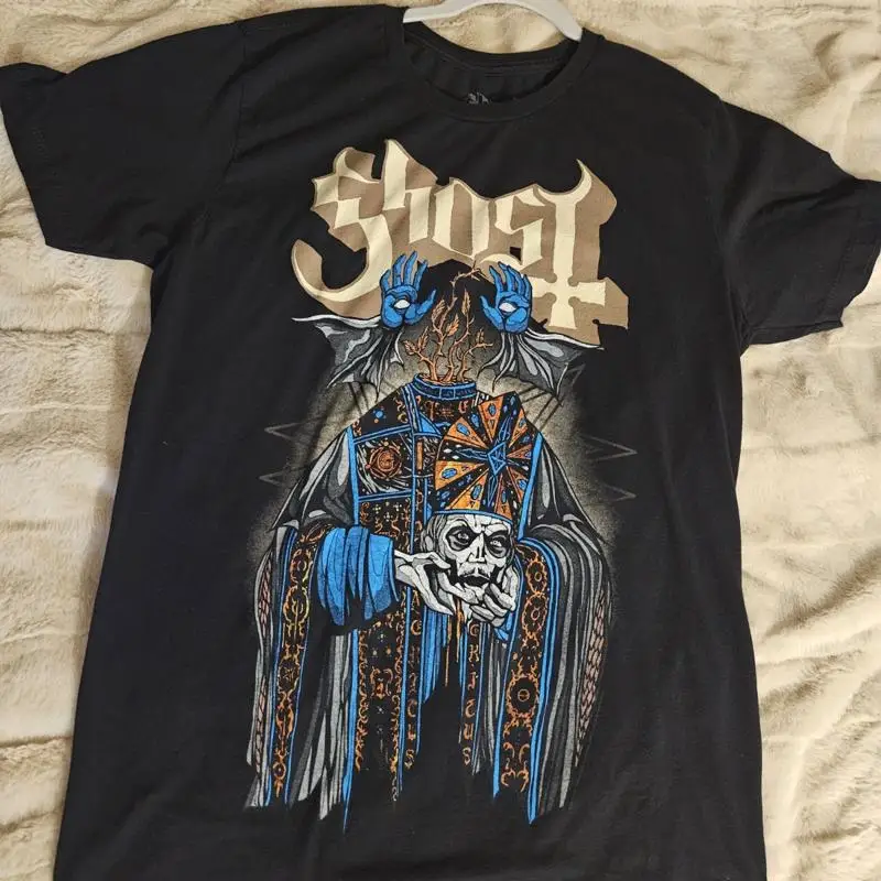 Official 2020 Ghost Band T-Shirt - Decapitated Papa Emeritus - Black Size Large