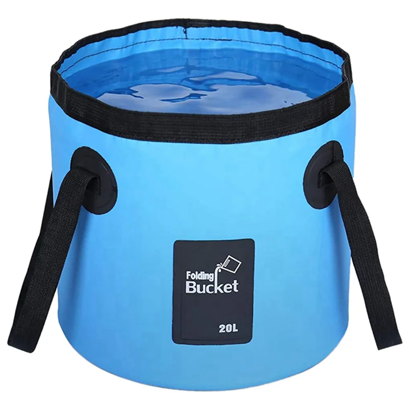 

Складное ведро с ручкой, портативное легкое ведро для рыбалки на открытом воздухе, складное ведро для кемпинга, пешего туризма 20L-B60B