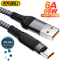 NNBILI 6A USB A to TYPE C Fast Charge Cable 1M 2M 3M USB C Data Extend Charging Cable for Huawei Samsung Xiaomi OPPO OnePlus ﻿