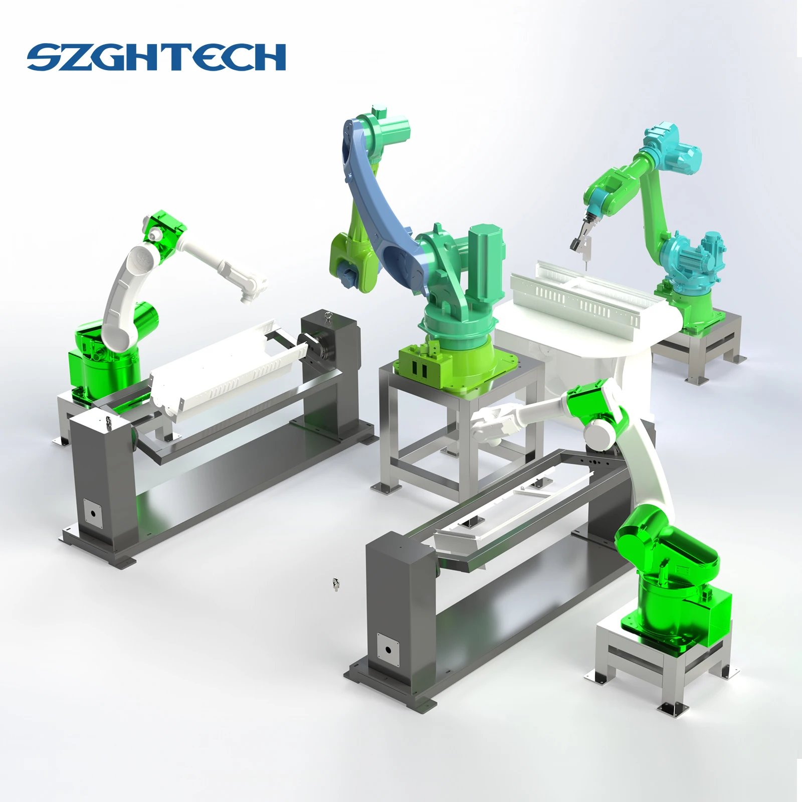 SZGH-T1500-B-6 Universial Robotic Arm with Fixture for CNC Lathe Machine Pick and Place Palletizing Robot
