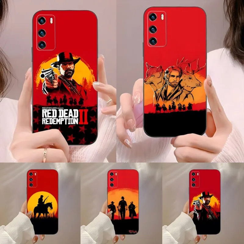 Red Dead Redemption 2 Phone Case For Huawei Psmart Z P30 P50 P40 P10 P20 P9 Pro Plus P8 2022 Nova 8I 8 8SE Shockproof Cover