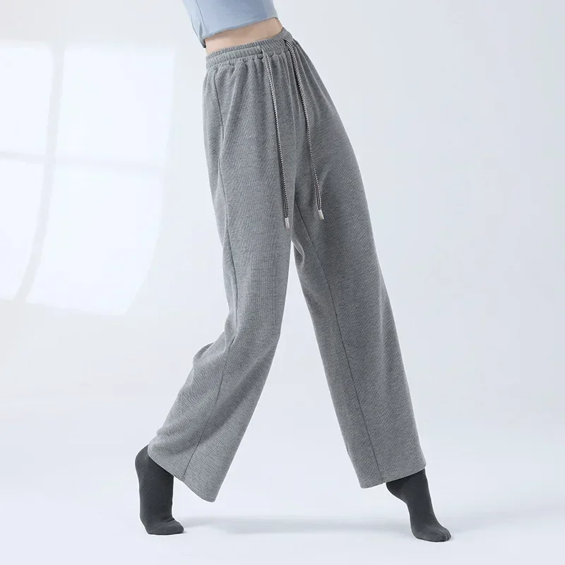 Modern dance strappy straight pants long dance pants adult new daily dance practice art test basic training pants view 3