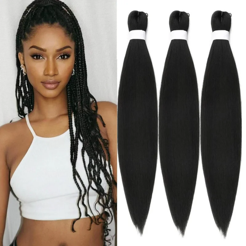 3-pecas-de-cabelo-sintetico-preto-natural-pre-esticado-para-trancas-–-fixacao-com-Agua-quente-fibra-sintetica-para-extensoes-de-croche