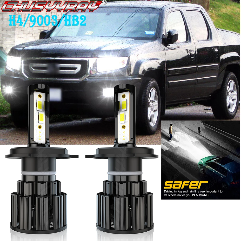 

CHUSYYRAY H4 Compatible For Honda Ridgeline 2006-2014 Led Headlight Lamp H4 9003 HB2 Minisize Easy To Install Bulbs Car lights