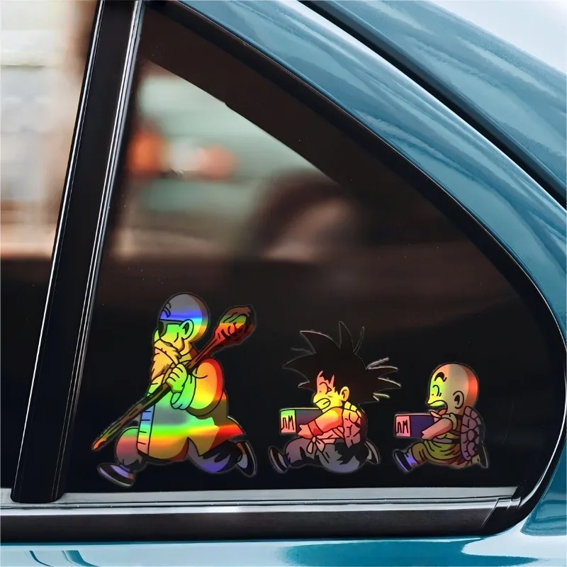 Dragon Ball Laser Car Funny Sticker Reflective Waterproof  Decals for Car Bumper Windows Motorcycle Laptop Walls Car Accessories