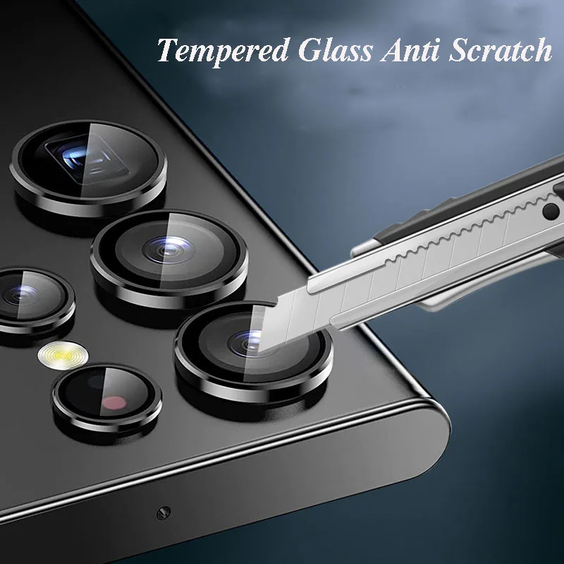 Kameraobjektivschutz für Samsung S25 S26 Ultra S24 S23 S22 Ultra Hülle Gehärtetes Glas Schutzfolie Titanlegierung Ring Handy-Zubehör – Detail 1
