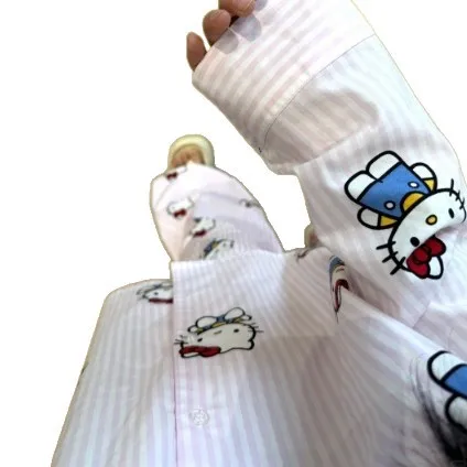 Sanrio Hello Kitty Sweet Pajamas Women's Korean Spring Autumn Long Sleeve Tops Pants Home Clothes Schoolgirls Pink Sleepwear