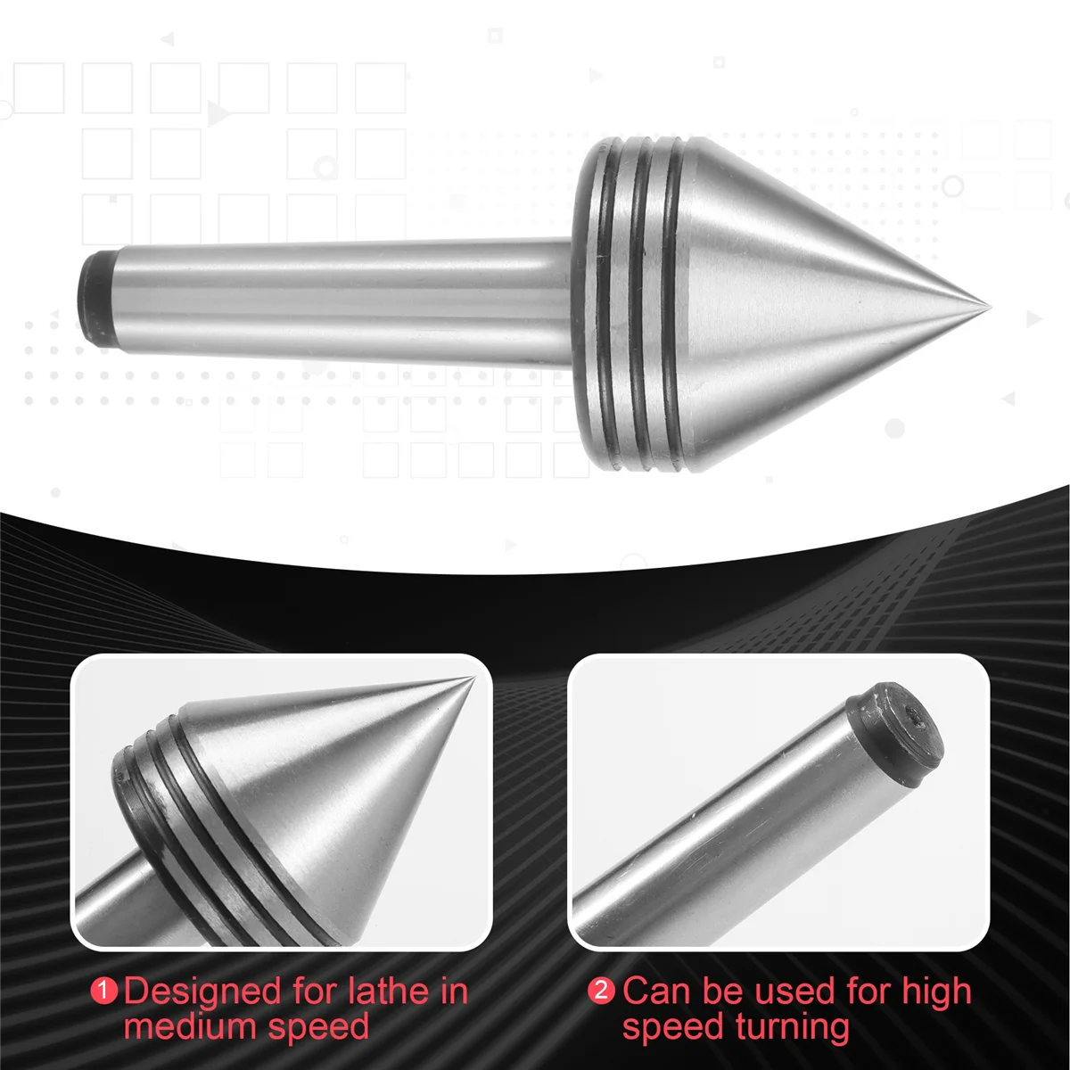 

ABAZJ 1Pcs Lathe Milling Center MT2 High Accuracy Live Revolving Center Medium Lathe Machine Tool Accessory for CNC Cutter
