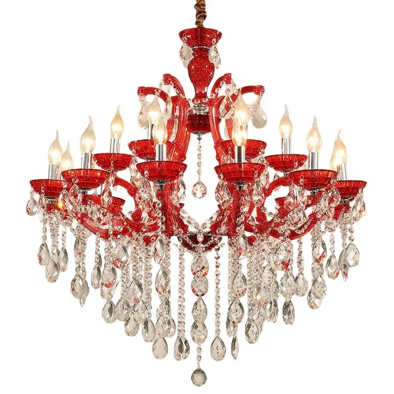 Duplex building living room crystal chandelier villa building middle floor hall chandelier