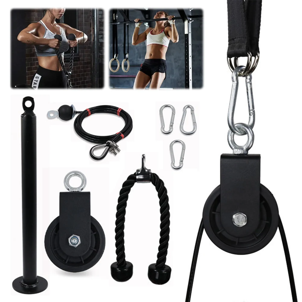 Fitness DIY Riemenscheibe Stahldrahtseil Riemenscheibe Heavy Duty Pulldown und Lift Pulley Trainingsgeräte für die Unterarmschulter