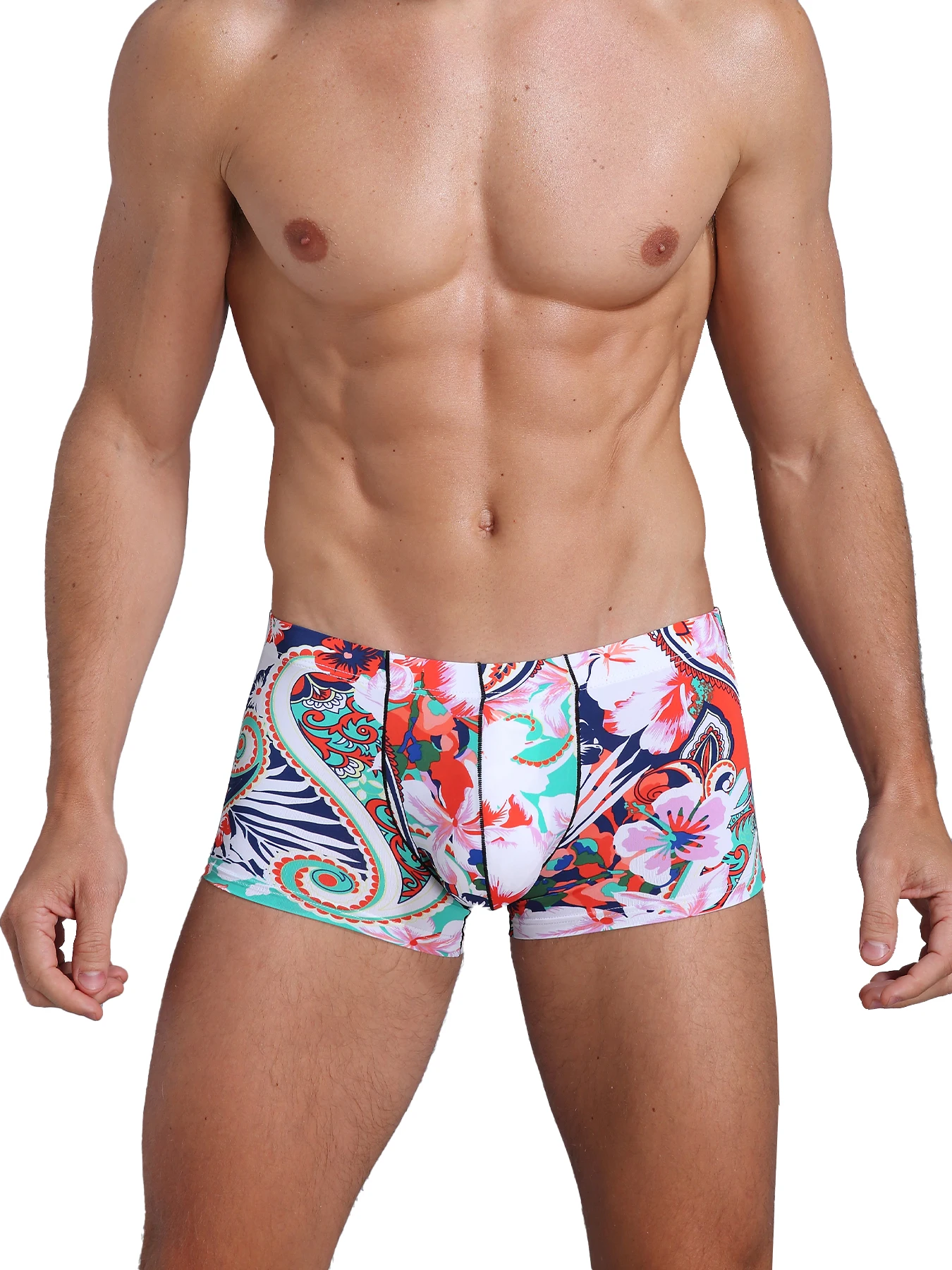 

Men's Ice Silk Seamless Boxers Underwear Printing Design for Men's Comfortable Underpants 1PCS Men's Panties Fashion Printed