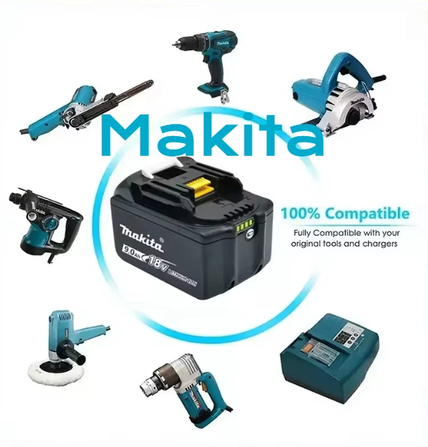 

Original Makita 18V Rechargeable Battery 6.0Ah BL1860 BL1860B BL1840 BL1840B BL1850 BL1850B For Makita Power Tools