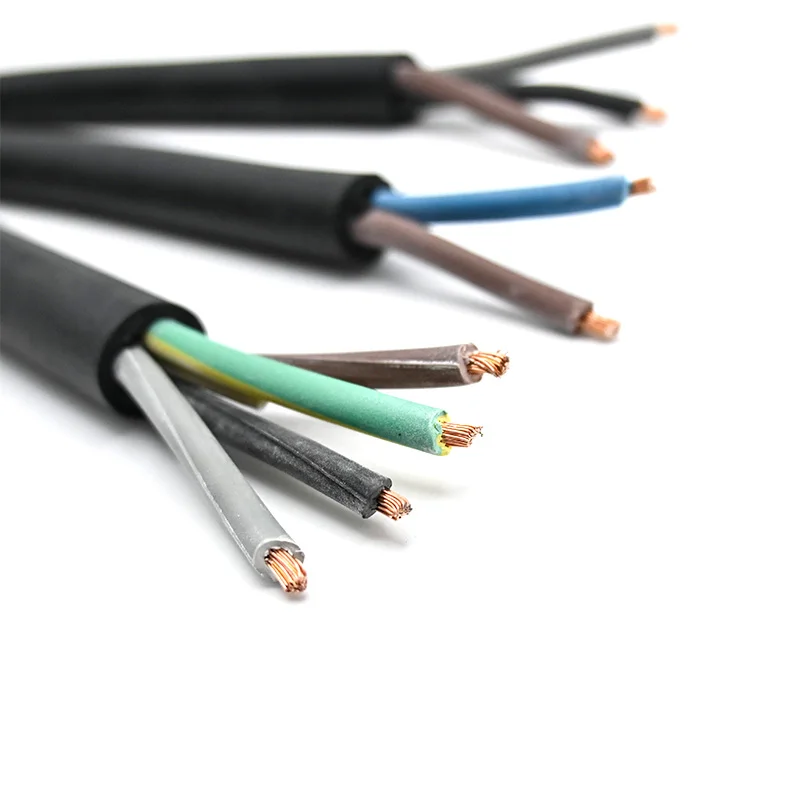 Round Submersible Motor Cable 2 3 Core 1.5mm 2.5mm Deep Well Pump Rubber Copper Power Wire for 1/3 Phase 1 to10 HP Pump