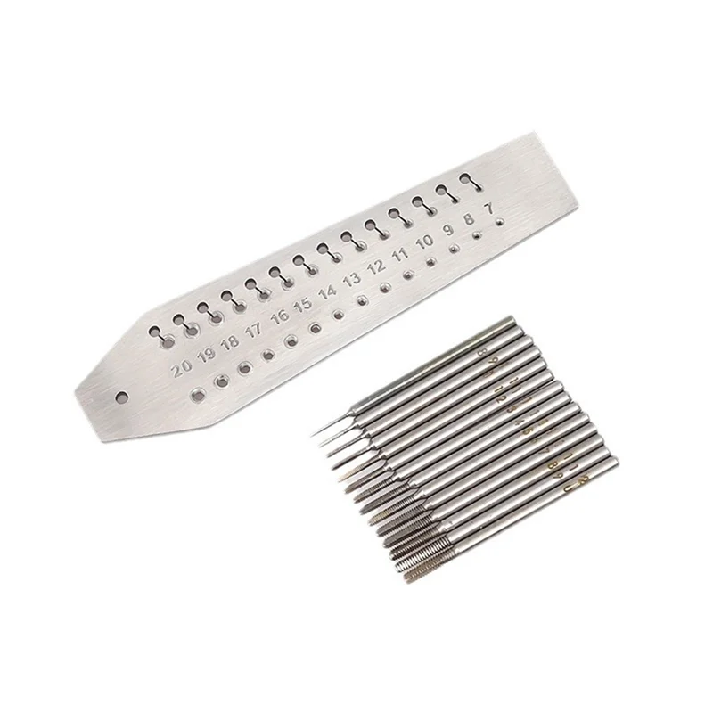 ABKW-Watch Tap & Die Set Micro Utensile da taglio per filettatura per la riparazione di piastre per orologi e alberi di barili