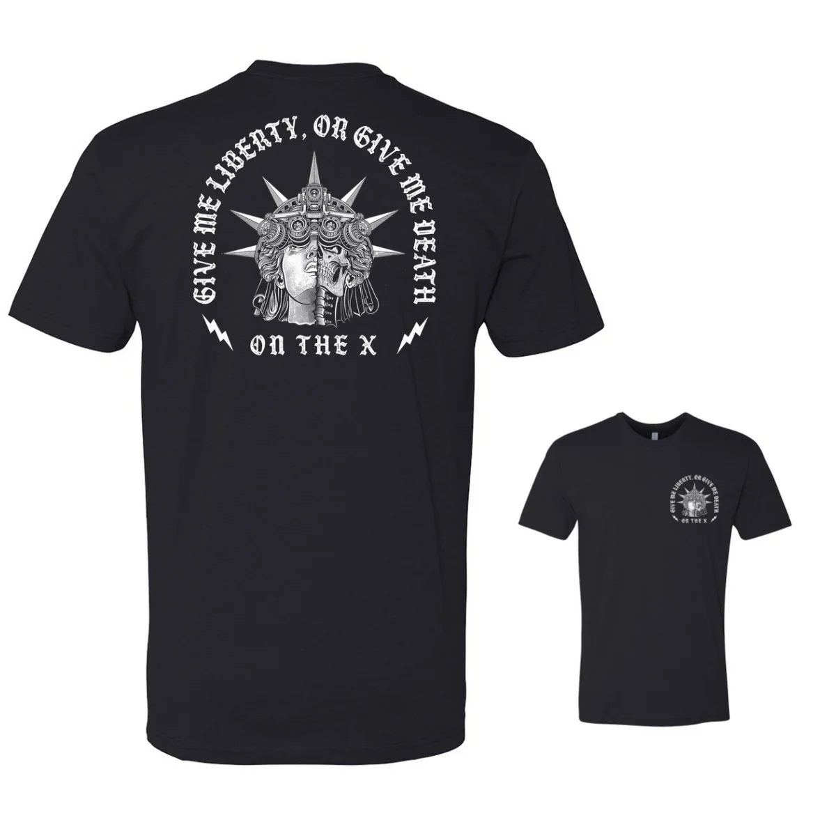 Liberty or Death Tee Tactics Graphic Cotton Tees Printing High-end Luxury Unisex Style Both of Men and Women