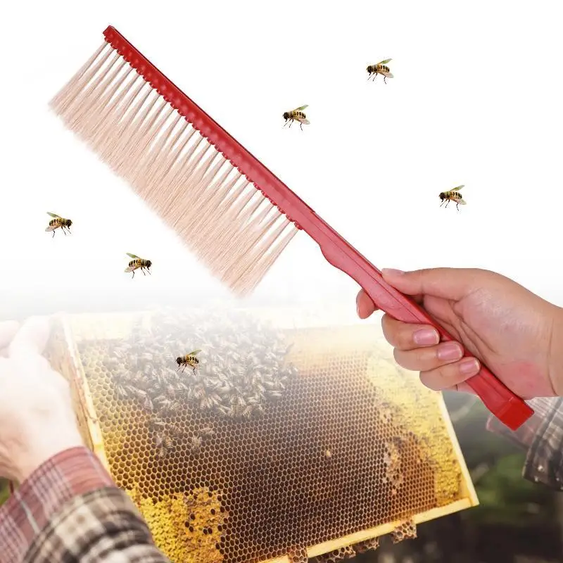 Bee Sweep Tools Soft Bristle Brush Long Handle Wood Honey Brush Wasp Bee Sweep Beekeeping Equipment Beekeeping Tools Bee Brush