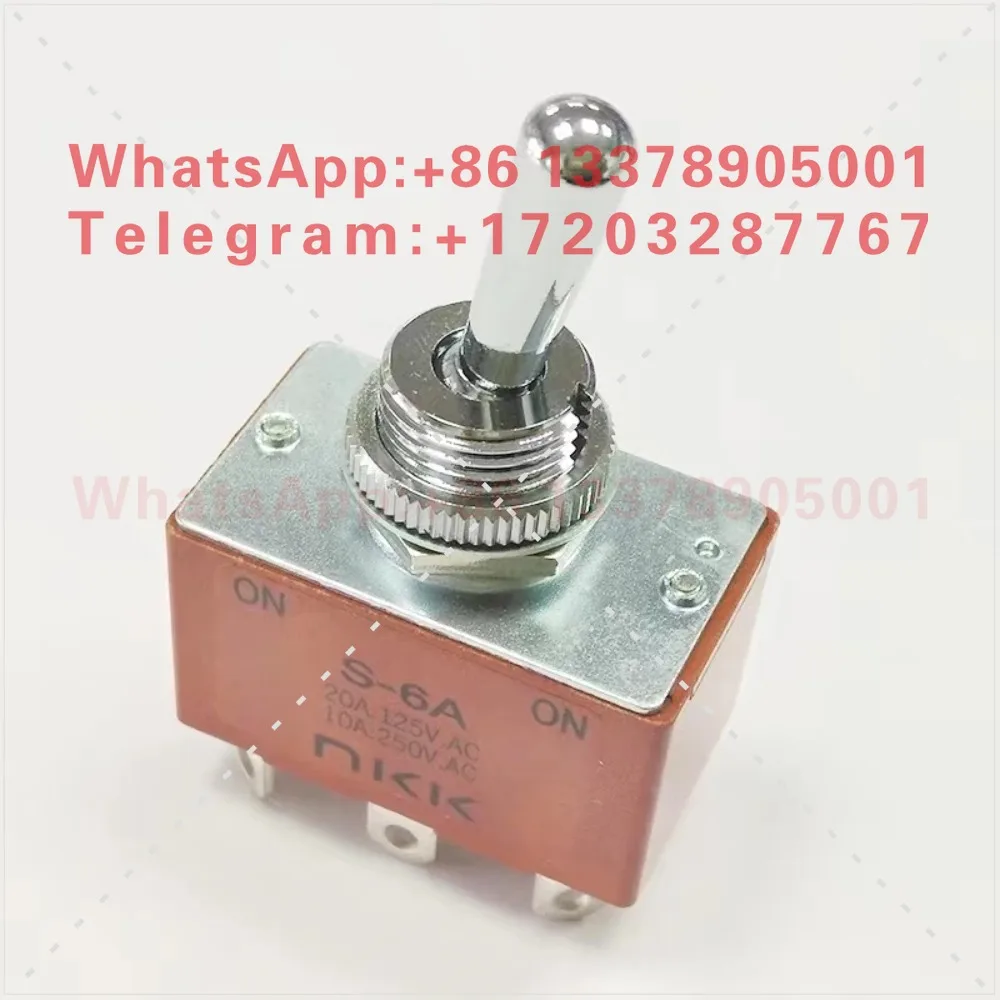 S-6A imported toggle switch 6-pin 2-gear toggle power switch 10A250V aperture 12MM