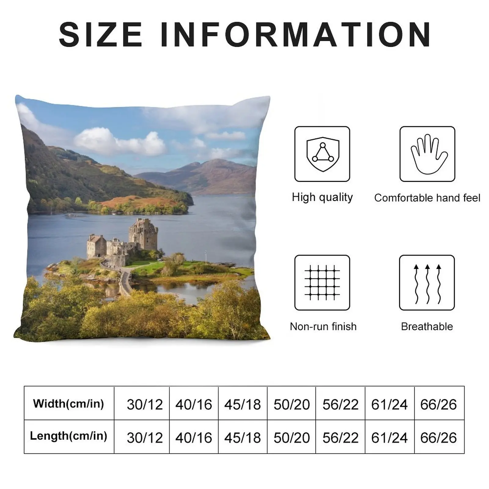 Eilean Donan Castle and Isle of Skye, Scotland. Throw Pillow Decorative Cushions Custom Cushion Photo Pillows Aesthetic pillow