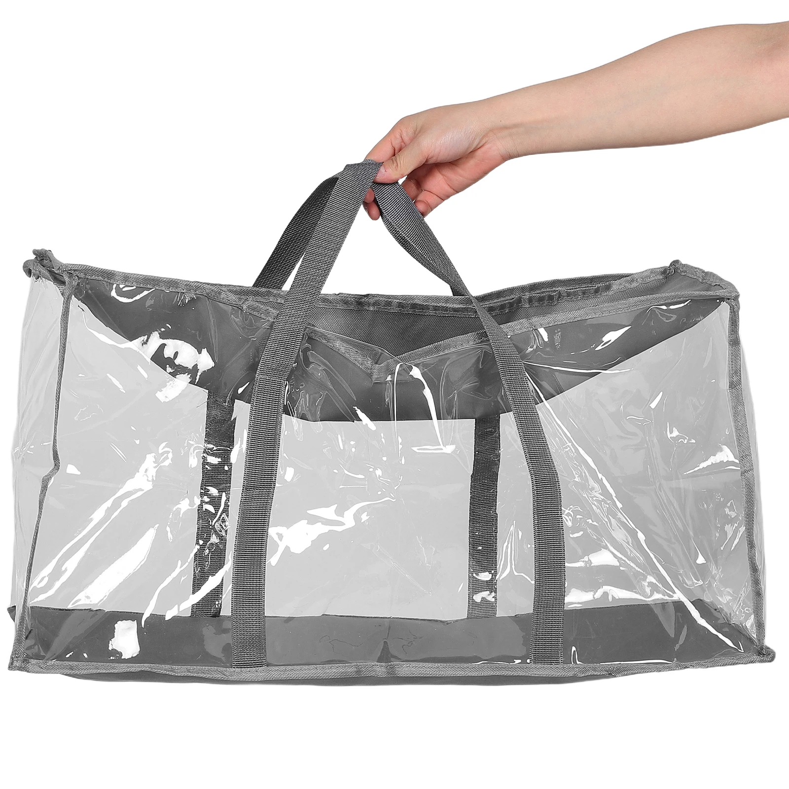 

Clear Foldable Book Storage Box Transparent Waterproof Organizer for Books Clothes Storage Container Book Bins for Classroom