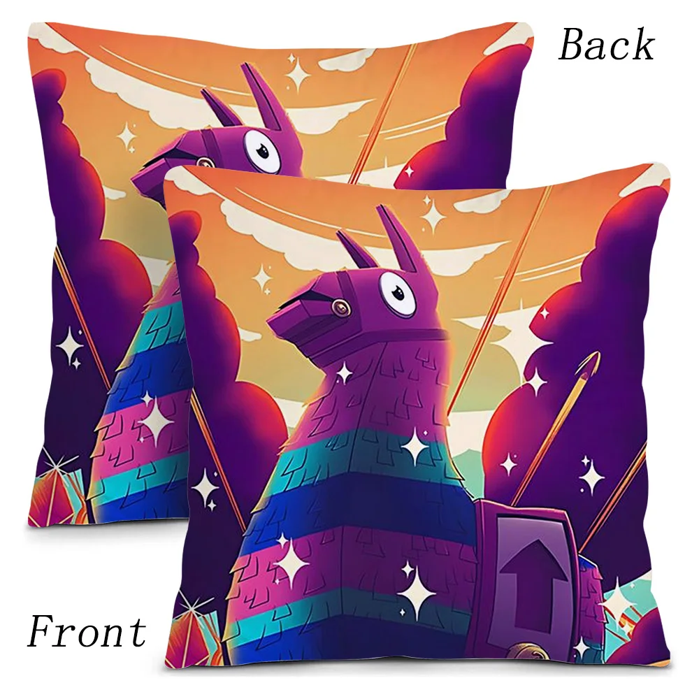 Hot Game Pillow Covers Cartoon Sofa Decorative Home Double-sided Printing Short Plush Cute Cushion Cover F-F-FORTNITES