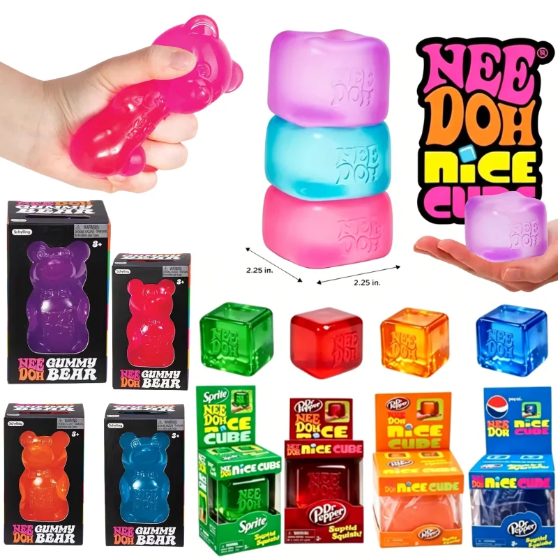 

Schylling Nice Cube & Maltose Bear Sensory Fidget Toy Stress Relief Focus Toy for ADHD