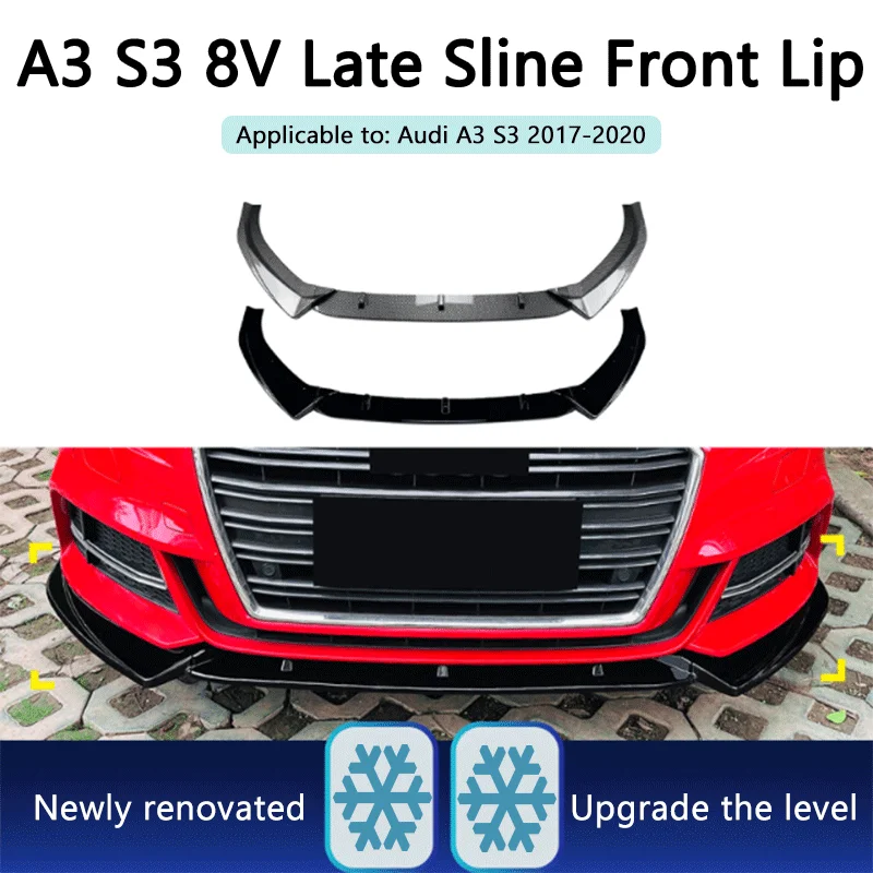 

Suitable for Audi A3 S3 8V Sline 2017-2020 front shovel front lip front bumper modification accessories