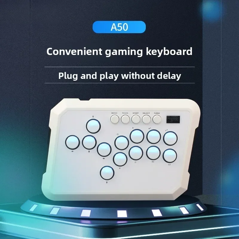 Multi-mode Portable RGB Gaming Keyboard, Multi-platform Hot Swappable Keys Mechanical Keyboard for Street Fighter 6 Gaming
