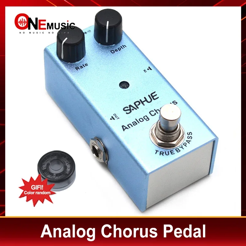 SAPHUE Electric Guitar Analog Chorus Pedal Rate/Depth Knob Effect Pedal Mini Single Type DC 9V True Bypass