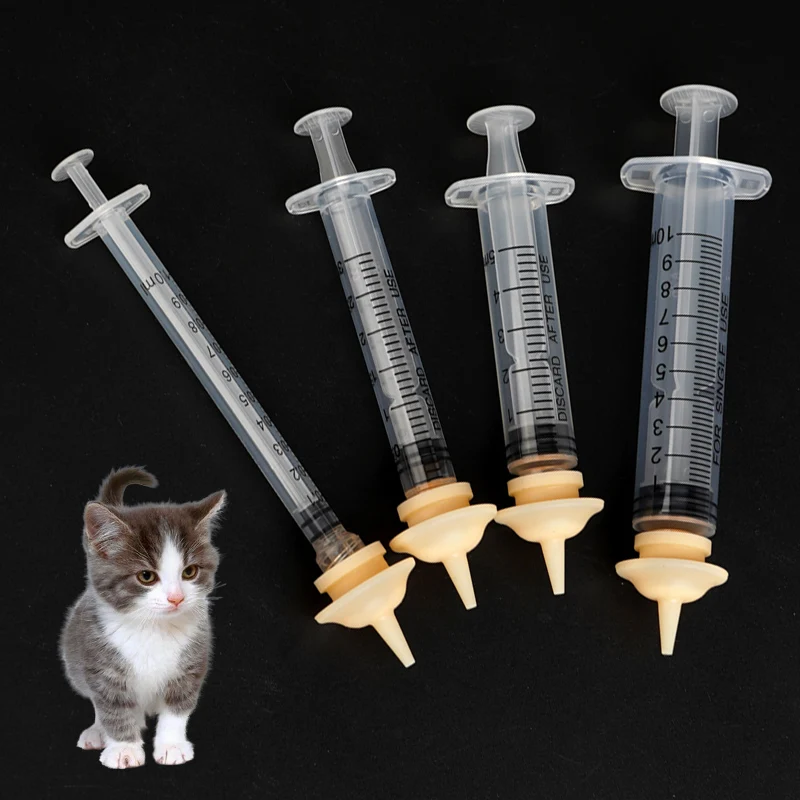 1ml-10ml Pet Bird Feeding Oral Syringe Dog Cat Feeding Pacifier Newborn Pet Feeding Nipple Medicine Dropper Syringe