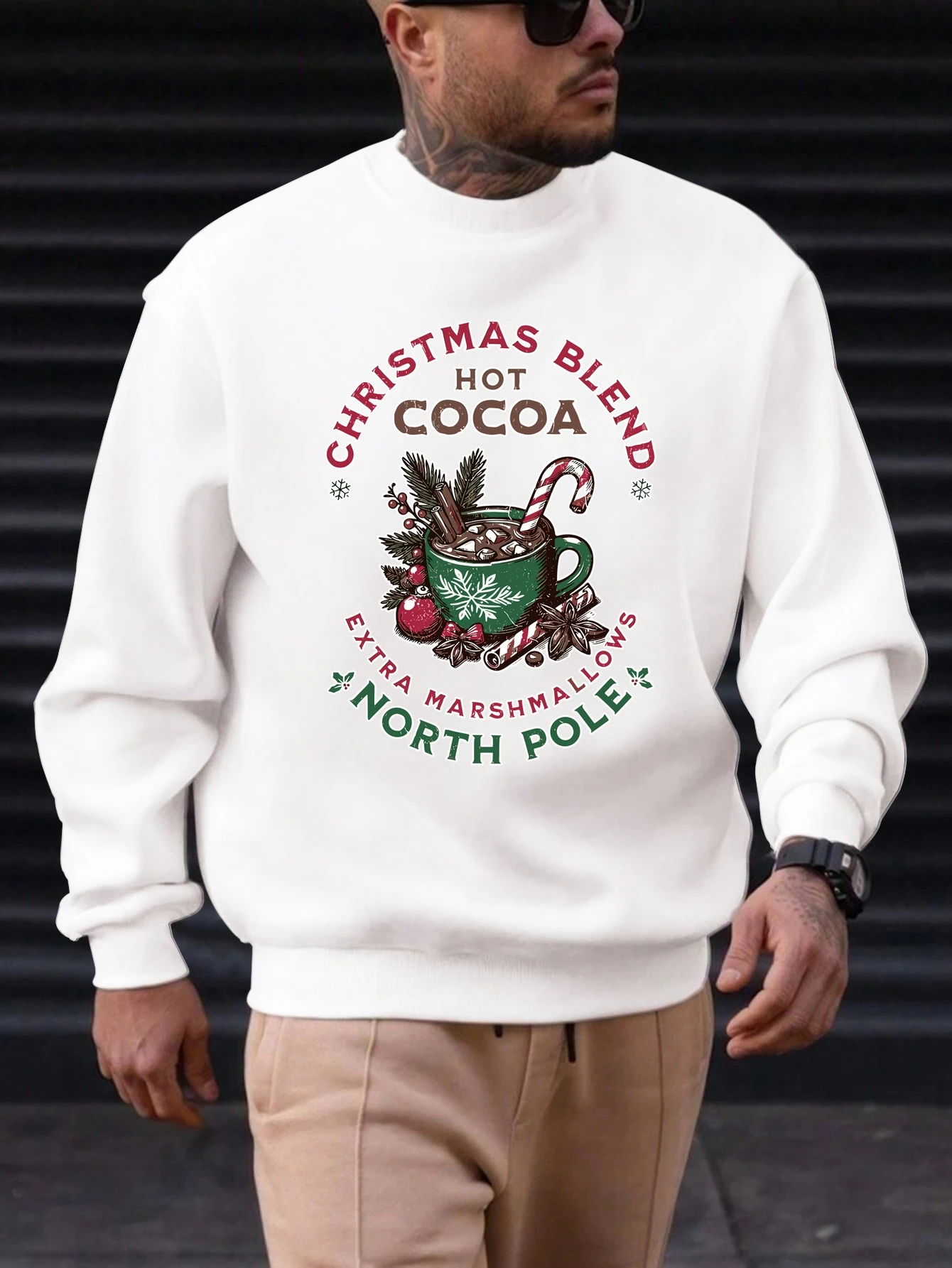 

2025 New Sweatshirt For Men's English Font Pattern Printing Cotton Round Neck Fashion Casual High Quality Daily Top Clothing