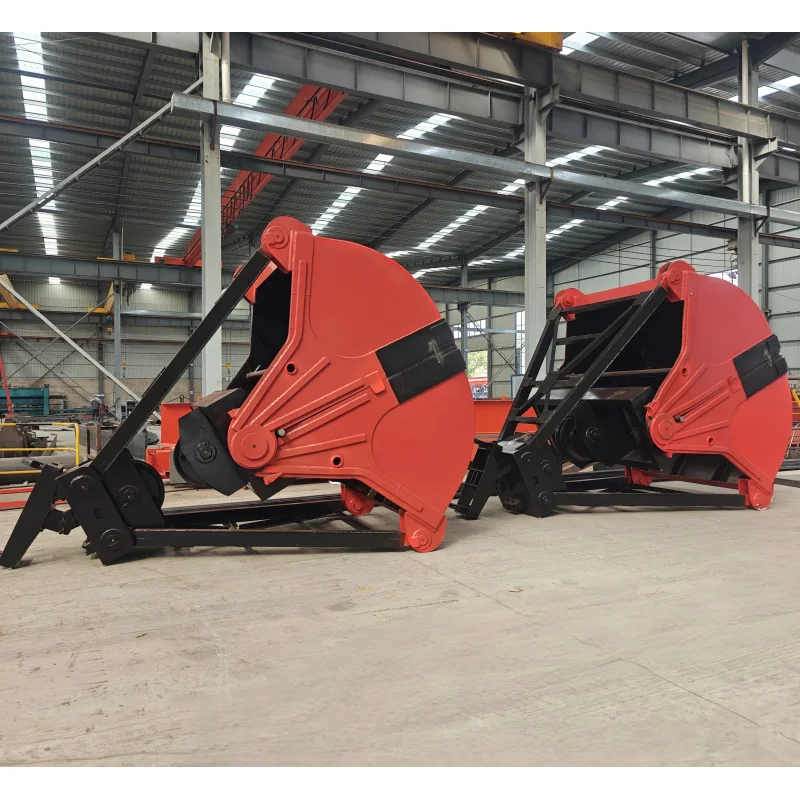 Steel Mill Iron Scrap Clamshell Bucket Flip Type Four Rope 12M3 Remote Control Electric Grab With Motor Core Q345 Material