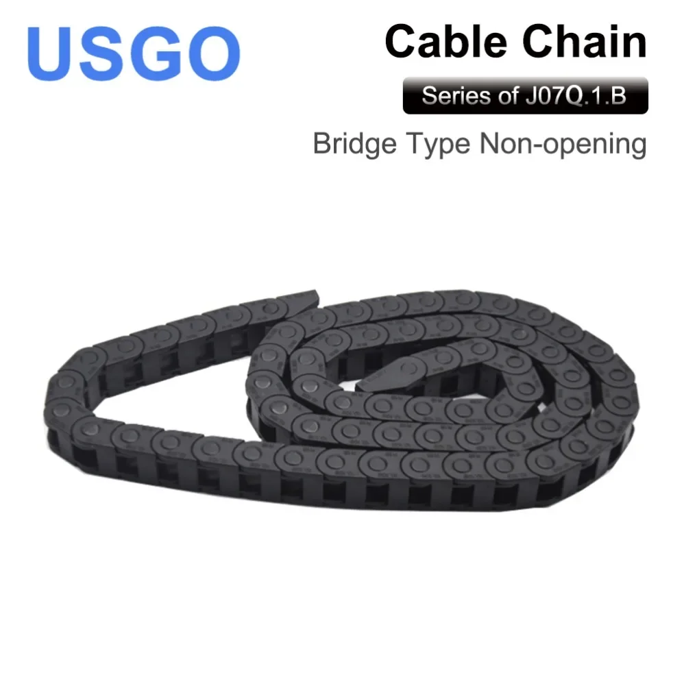 USGO Transmission cable chain 7*7mm Bridge Type Non-Opening 1 Meter Plastic Towline Transmission Drag Chain for Machine