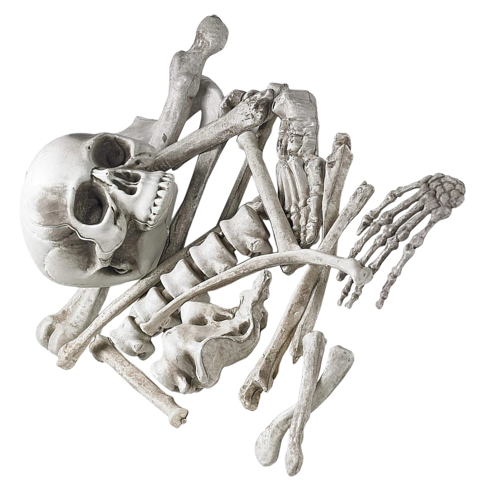

1pcs 19 White Bones Set for Halloween Decorations Halloween Bones PlasticBones Horror Props Party Supplies