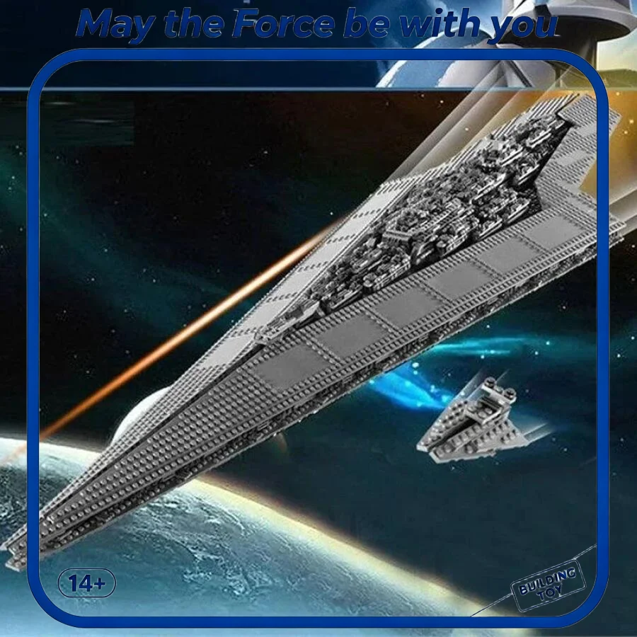 New 3152pcs MOC Super Star Destroyer model large sci-fi spaceship building kit, adult creative toy gifts Compatible With Legoed