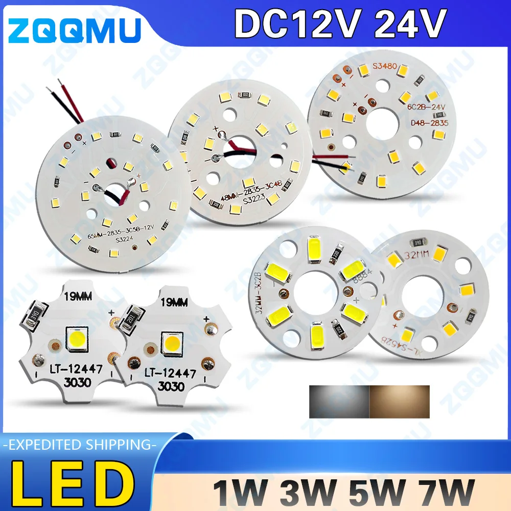 10pcs 1W 3W 5W 7W High Brightness LED Chip SMD 2835 5730 Warm White 12V 24V for DIY Downlight Spotlight Panel Light