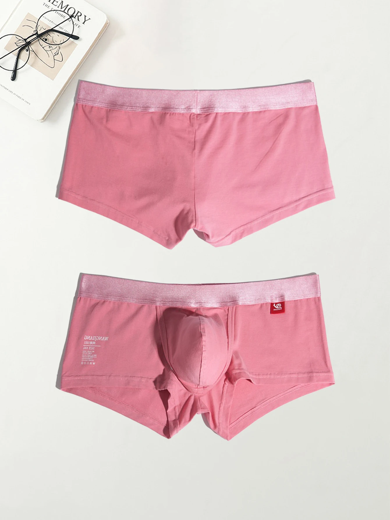 1 قطعة ملابس داخلية رجالية بزاوية مسطحة ملابس داخلية عصرية للرجال رياضية غير رسمية على الطراز الأساسي ملابس داخلية مريحة للرجال منتصف الخصر #3