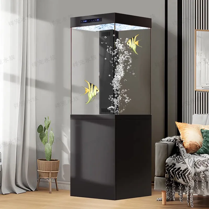 Household vertical fish tank ultra-white floor filtration integrated large aquarium fully automatic