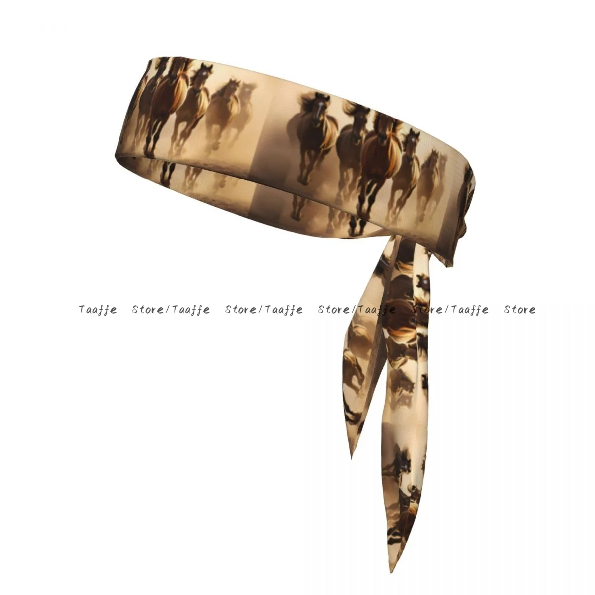 

Sports Headband Head Tie Horses Gallop In The Wild Print Bandana Sweatbands Yoga Tennis Headwrap for adult