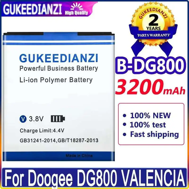 

For Doogee DG800 Valencia B 3200Mah B-DG800 Mobile Phone Battery Good Low-Temperature Performance