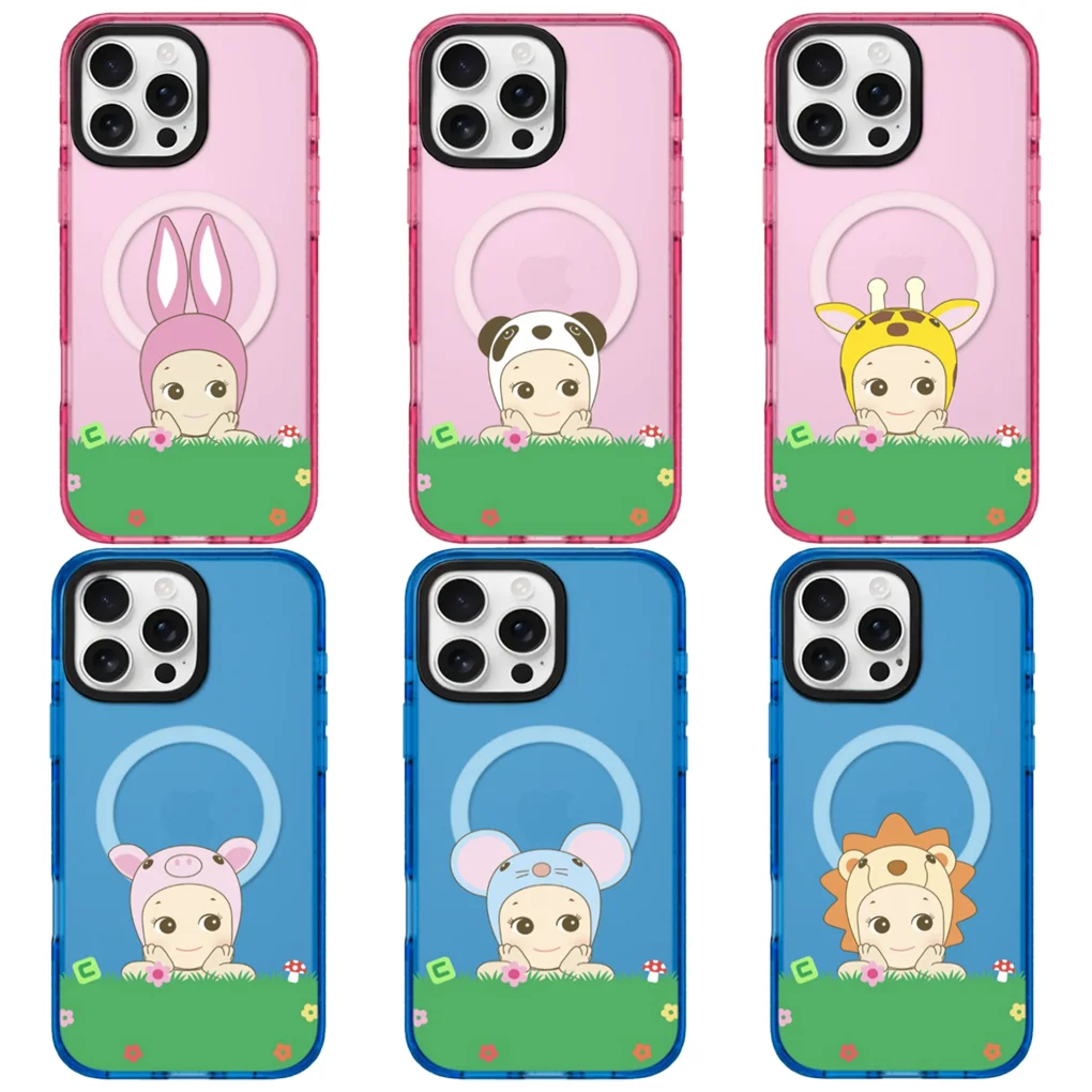 

Cute Angel 2.0 Acrylic Border Magnetic Phone Case Cover for IPhone 16 15 14 13 12 Pro Max Case