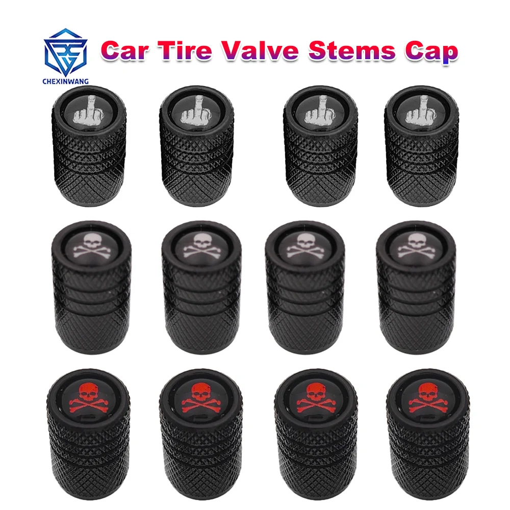 

4Pcs Car Tire Valve Stems Cap Knurling Style Tire Valve Cap Aluminum Tire Wheel Stem Air Valve Cap for Motorcycles Trucks Bikes