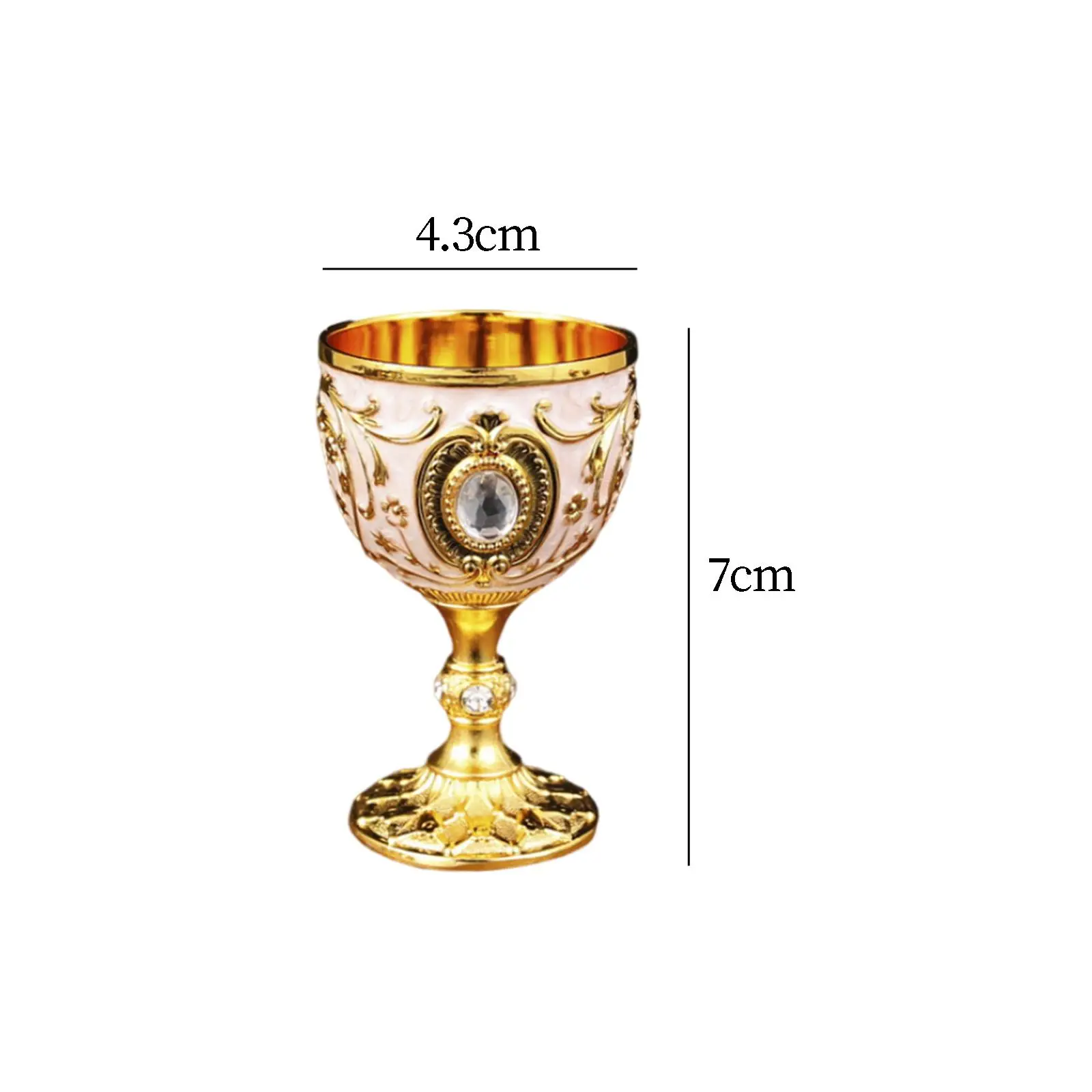 30ml Mini Goblet Vintage Metal Wine Cup Reusable Shatterproof Medieval Glasses Eid Mubarak Tableware for Eid Ramadan Party Decor