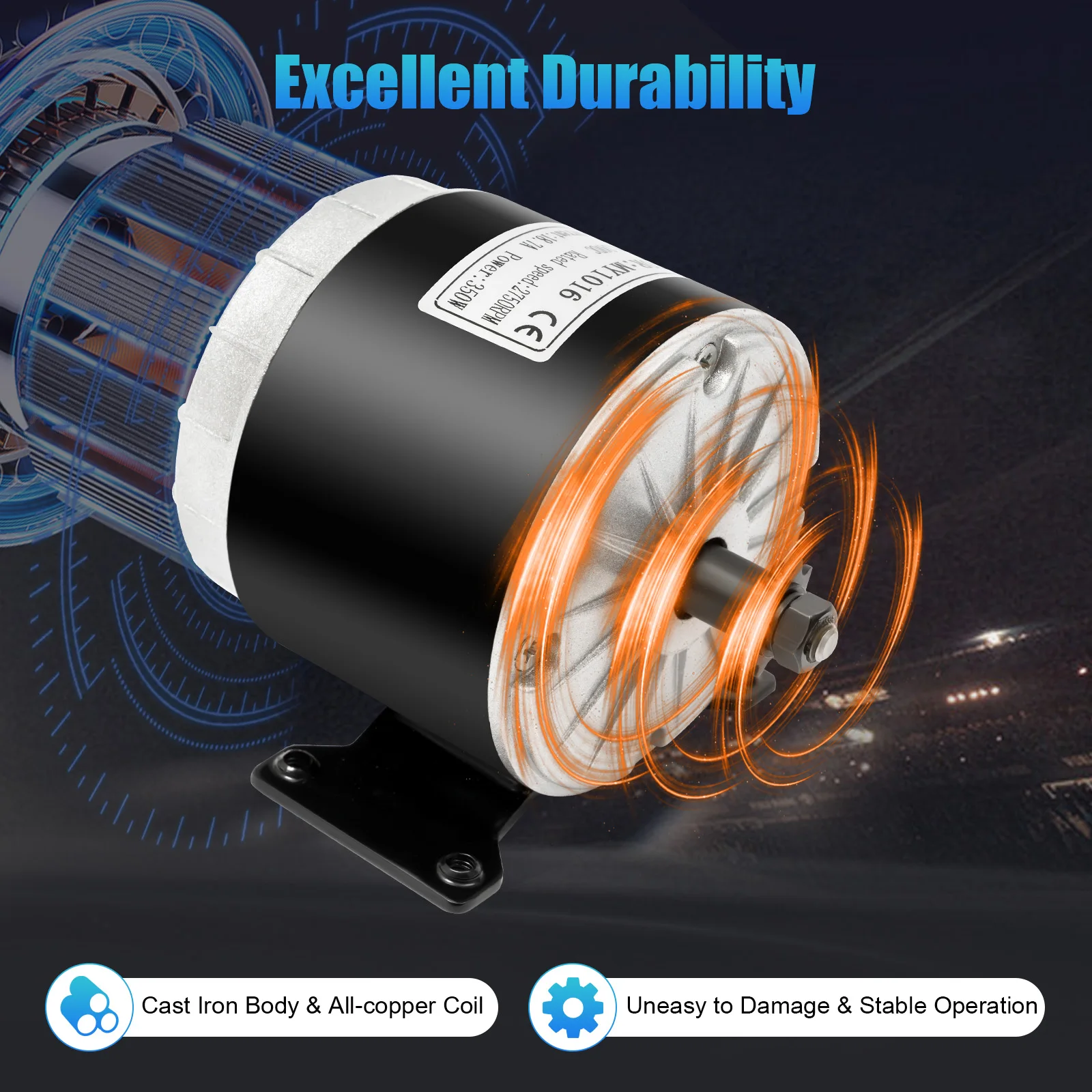 DC 24V/36V Permanent Magnet Generator Motor 350W Electric DC Motor for Engine Kits & Wind Turbine