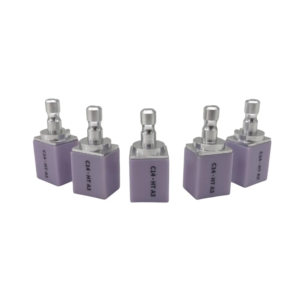 

5 Piece C14 Dental Block Lithium Disilicate Glass Ceramics for CADCAM Posterior crown Monolithic Bridge Dental Ceramics Material