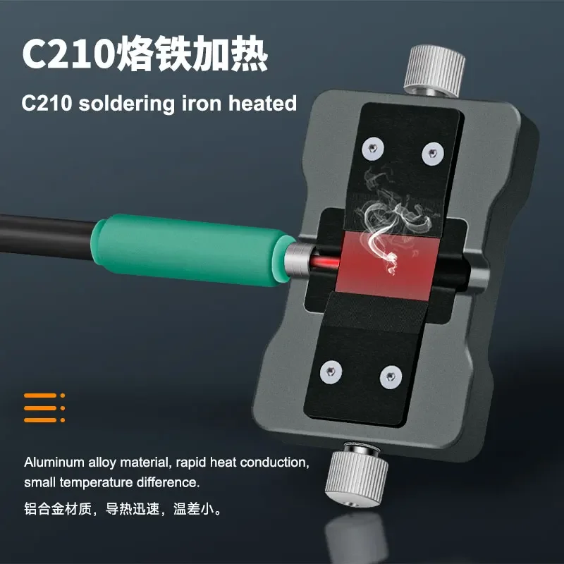 PPD Precision Universal Chip IC Fixture supporto per dispositivo rotante C210 saldatore testa riscaldamento Clip di riparazione per Slot per schede di precisione