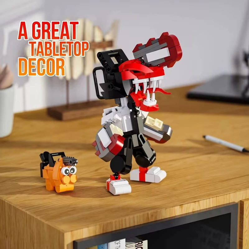 

239 шт./компл. Креативные аниме-фигурки Человек-бензопила, строительные блоки, модель MOC, конструктор для самостоятельной сборки, игрушки для детей, рождественские подарки