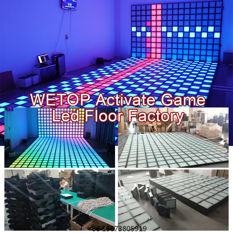 2023 Popular 30x30cm Light up Active Game Gaming Grid LED Floor Tiles - view 5