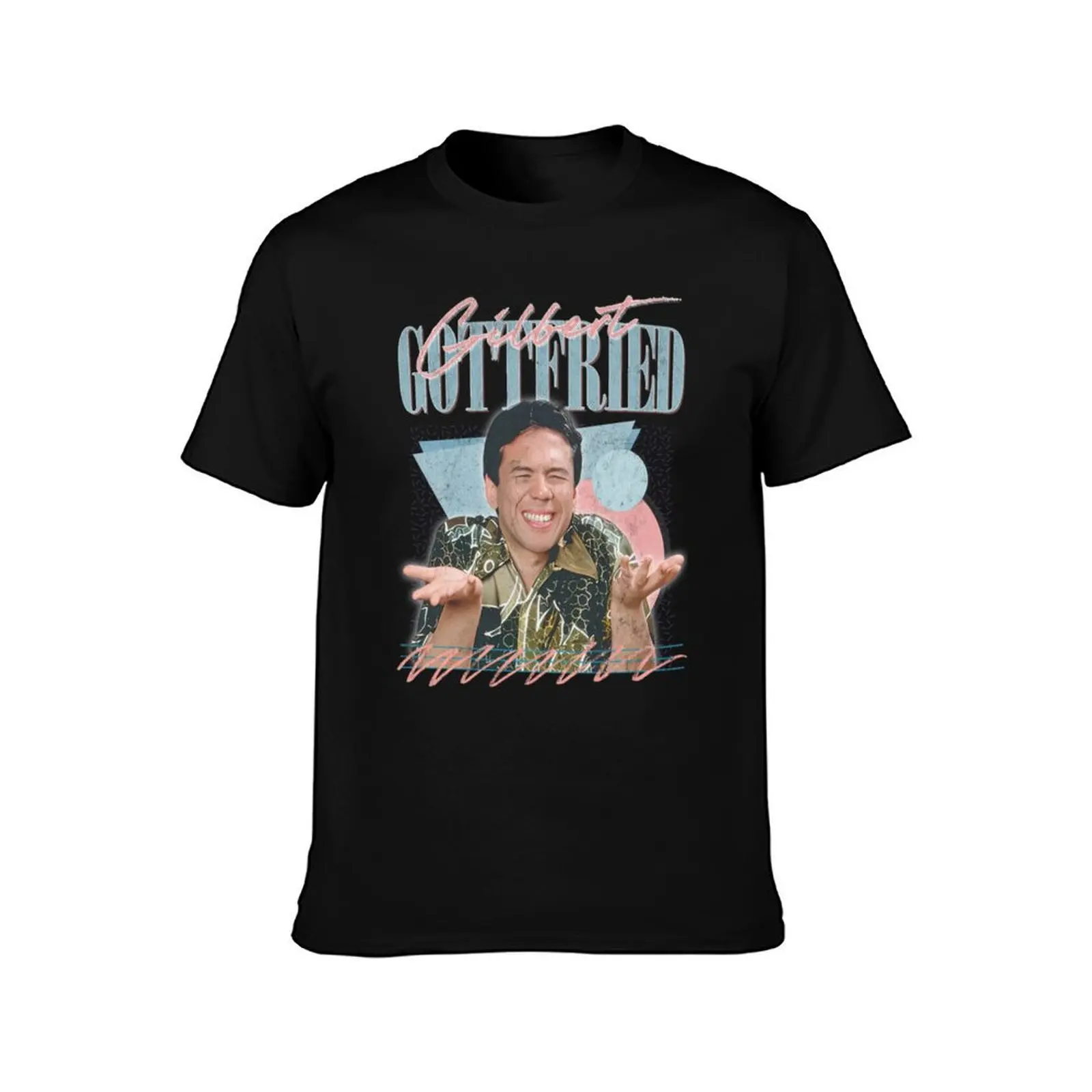 Gilbert Gottfried T-Shirt, Summer Casual Cotton Tee, Oversized Streetwear Tops, Vintage Graphic Print, Loose Fit Short Sleeve